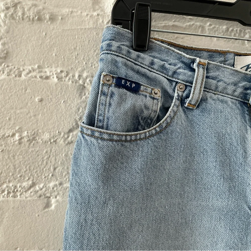 Vintage 90s High Waisted Bootcut Jeans Light Wash Denim Express Bleus 5/6 Long